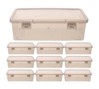 jojofuny Plastic Cash Organizer Box with Lid Multi-functional Cash Storage Rectangular 10pcs Currency Storage Container for Organizing Coins, Pens, Checks for Home and Busy Settings