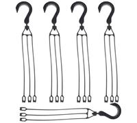 jojofuny Plastic Hanging Basket Hooks 5Pcs 360° Rotation, Black Flower Pot Hangers for Small Planters and Bird Feeders, for Wall-Mounted or Ceiling Use