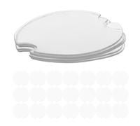 jojofuny Plastic Jewelry Display Cards and Ring Display Holder, 50Pcs Round Foldable Discs Earring Stand for Home Storage