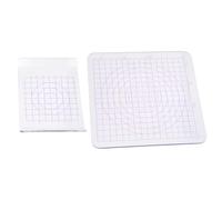 jojofuny Polymer Clay Crafting Board and Acrylic Press Plate 2Pcs, Non-Stick Clay Work Surface with Measuring Grid for Pottery Hand Tools and Jewelry Making