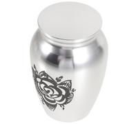 jojofuny Portable Easy to Store Alloy Small Cremation Urn for Human Ashes with Keepsake Box, Lightweight and Memorial Ashes Container for Adults