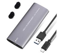 jojofuny Portable External SSD Enclosure USB 3.1 Type-c for Nvme M.2 Solid State Drives, Aluminium Alloy Shell, Dual Protocol Support, Lightweight Design Suitable for Daily Office Use