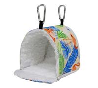 jojofuny Portable Foldable Hamster Sleep Bed Small Animal Warm Nest with Soft Cotton Material 15x15x15cm for Hamster Squirrel Parrot Pet House