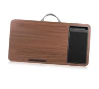 jojofuny Portable Laptop Desk for Bed Brown Wood Grain Adjustable Lap Tray Suitable for Working and Studying Compact Design for Easy Carry