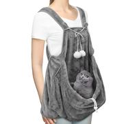 jojofuny Portable Plush Pet Sleeping Apron with Shoulder Straps for Carrying Small Dogs and Cats, Soft-sided Pet Carrier Bag for Outdoor Travel and Daily Walks