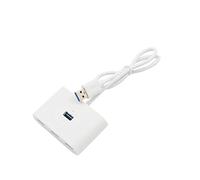 jojofuny Portable Port Hub White Dc v Power Supply High-speed Data Transfer for Laptop
