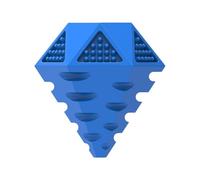 jojofuny Portable Puppy Chewing Pet Feeder Safe Grind Teeth Natural Rubber 4.72x3.93x3.93in Diamond Shape Interactive Chew for Dogs