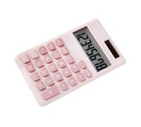 jojofuny Portable Solar Accounting Calculator Lightweight Mini Candy Color Design Cute Pink Student and Office Calculator for Simple Addition Subtraction Multiplication and Division