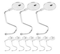 jojofuny Portable Table Handbag Hook, Anti-Slip Metal Hanger for Desks | Silver Iron and Aluminium Alloy Build, Travel Design, Suits Library Study Tables and Counter Use Random Style