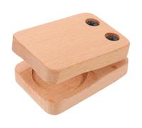 jojofuny Portable Wooden Cajon Castanet with Double Layer Hardwood Construction, Handheld Percussion Instrument for Acoustic Sets and Live Performances, Cajon Drum Companion in Khaki