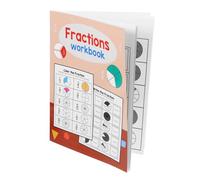 jojofuny Preschool Fraction Learning Kit Montessori Math Workbook with Fraction Circles and Matching Games for Kindergarten Homeschool Supplies Enhancing Denominator Skills