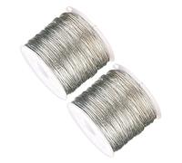 jojofuny Presents Wrapping Rope DIY Accessories Practical Fashion Package Wire Lightweight Cloth Silver Wrap Rope for Jewelry Making and Creative Decoration 25M Length 2 Rolls