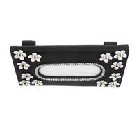 jojofuny Pu Leather Car Tissue Holder with Flower Design, Easy Removal and Space-saving Napkin Box for Truck and Rv Sun Visor Accessories