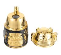 jojofuny Push Type Acrylic Toothpick Holder with Lid, Automatic Pop-Up Dispenser for Home and Restaurant, Black and Gold Household Toothpick Container