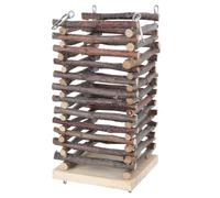 jojofuny Rabbit Feeder Wooden Grass Stand for Rabbits Small Animals Cage Feeder Creative Shape Natural and Beautiful