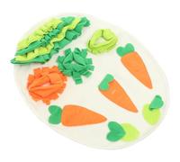 jojofuny Rabbit Slow Feeding Mat Bunny Foraging Mat Bunny Training Pad Hand Washable Cloth Material Non-slip Bottom Adorable Shape Beautiful Appearance Eye-catching Design for Hamster