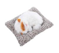 jojofuny Realistic Cloth Bamboo Figurine Charcoal Car Purifying Air Cat with Material and White Colour, for Decoration Garden Home