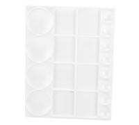 jojofuny Rectangular Plastic Paint Palette Tray Multiple Compartments, Easy-Clean Watercolor Mixing Tray for Artists and Students, Practical Plastic Pigment Mixing Plate for Painting