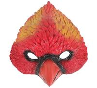 jojofuny Red Bird Mask: Realistic Animal Eagle Half Face Mask for Halloween Party - Fancy Dress for Masquerade Events, PU Foam
