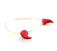 jojofuny Red Shining Ox Horn Headband Halloween Party Accessory Masquerade Party Supplies Devil Horn Headdress for Holiday Costume