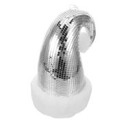 jojofuny Reflective Mirrored Disco Ball Christmas Ornament Metallic Santa Hat Hanging Decoration for Tree Retro Holiday Party Decor Compact Stocking Stuffer Accent