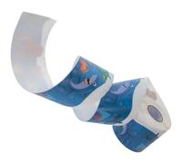 jojofuny Removable Sea Animal Border Sticker Roll for Blackboard Classroom Decoration, Replaceable Cartoon Bulletin Board Trim with Underwater Animal Pattern, Adhesive Festival Wall Border