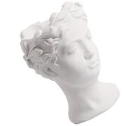 jojofuny Resin Head Planter Pot Unique Human Bust Vase Decorative Statue Sculpture for Home Office Artistic Resin Flower Pot with Chic Greek Goddess Design