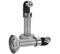 jojofuny Restroom Partition Support Foot Toilet Partition Hardware Fittings Stainless Steel 2 Pcs Practical and Convenient 10cm Height for Public Restroom Use