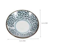 jojofuny Retro Japanese Style Ceramic Sauce Dish Small Food Container for Soy Sauce Dipping Multi-Purpose Relish Plate for Snacks Condiments BBQ Picnic and Home Use
