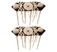 jojofuny Retro Punk Shoulder Fringe Epaulettes with Tassel Chain for Jackets Decorative Braided Epaulets for Costumes and Performance Outfits Metallic Beaded Pads with Pin Closure Gold
