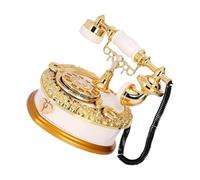 jojofuny Retro Telephone Music Box Storage Case White Decorative Musical Box Home Decor Versatile Vintage Style Office Ornament