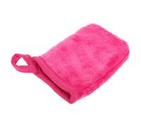 jojofuny Reusable Pink Microfiber Makeup Removal Cloth Face Scrub Mitt for Dead Skin and Eye Makeup Remover, Soft Facial Cleansing Glove for Sensitive Skin and Daily Skincare