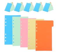 jojofuny Ring Binder Index Dividers 30 Pcs Colored Tab Labels with 6 Sets of Loose-Leaf Paper for Revision Supplies and File Organisation