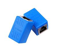 jojofuny Rj45 Network Cable Connector Extender 5pcs Blue Abs Network Adapter Pass-through Connector for Accurate Signal Extension of Ethernet Cables
