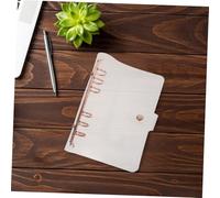 jojofuny Rose Gold PVC Notebook Protective Cover Transparent Six Loose Leaf Binder Case for School and Office Handbook and Notepad Sleeve Portable Office Supply Organizer