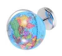 jojofuny Rotating World Globe with Detailed Political Borders and Major Cities Educational Geography Desktop Ornament for Classroom Home Office Decor Interactive Learning Tool