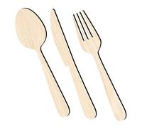 jojofuny Rustic Wooden Kitchen Wall Decor Sign Maple Grain Cutout Fork Spoon Knife Plaque for Farmhouse Dining Elegant Home Kitchen Accent Wall Mount Decoration for Cozy Living Spaces