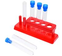 jojofuny ’S Science Test Tube Rack Set with 12 Reusable 15×100Mm Test Tubes and 12 Random Color Caps, Educational Sample Containers for Chemistry Experiments and Stem Learning Random Color