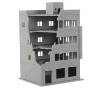 jojofuny Scale Ruined Building Model for Railway Scenery Detailed War Damage Miniature Architecture Construction Crumbled House Ornament for Micro Landscape Dioramas and City Ruins