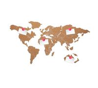 jojofuny Self-Adhesive Cork Board World Map Wall Decor Creative Lightweight Pinboard for Home Office Stylish Wall Art Decoration Travel Memo Board Idea