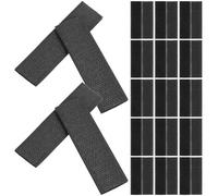 jojofuny Self-Adhesive Hook and Tape Strips with Super Strong Nylon Backing 50pcs Black for Shoes and Clothes, for Organisation and Home Decor
