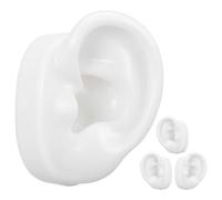 jojofuny Silicone Ear Model with Realistic Simulation and Training Capabilities White 2 Pair for Piercing Practice Flexible Fake Ear Parts Suitable for Use in Institutions and Piercing