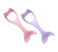 jojofuny Silicone Eyeliner Aid and Mascara Shield 2pcs Set Reusable Eye Makeup Tools for Women Girls Precision Application Assistant in Pink and Purple