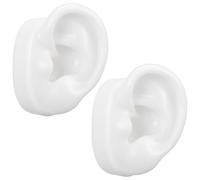 jojofuny Silicone Simulation Ear Model for Studs Wearing Reusable Human Ear Mold Display Stand Medium Size for Jewelry Showcases and Piercing Practice