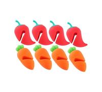 jojofuny Silicone Spill-Proof Lid Lifters 8Pcs Heat-Resistant Decorative Boil Stoppers for Restaurant Saucepan Steam Release