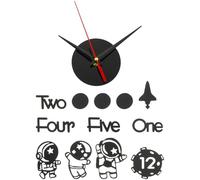 jojofuny Simple Spaceman Acrylic Wall Clock with Mute Design and Easy to Install Feature, Unique Modern Art Hanging Clock for Home or Hotel Decoration