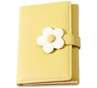 jojofuny Simple Style Flower Pattern Wallet for Student Folding Organizer Purse Made of Pu Leather, Fashionable Korean Style Wallet Suitable for Outdoor and Office Use