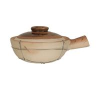 jojofuny Single-handle Terracotta Casserole Pot for Home Cooking Small Clay Stewing Dish for Rice Noodles Braised Dishes Suitable for Family and Food Gatherings