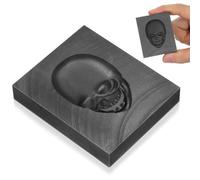 jojofuny Skull Graphite Ingot Mold High Density Metal Casting Moulds for Gold Silver Copper Smelting Furnace Precious Jewellery Refining Bar Crucible Tool 6cm