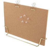 jojofuny Small Cork Board with Base & Pins: 32 x 23cm Wood Pin Board Bulletin for Office, School, Home Desktop - Corkboard for Message Photos Planning
